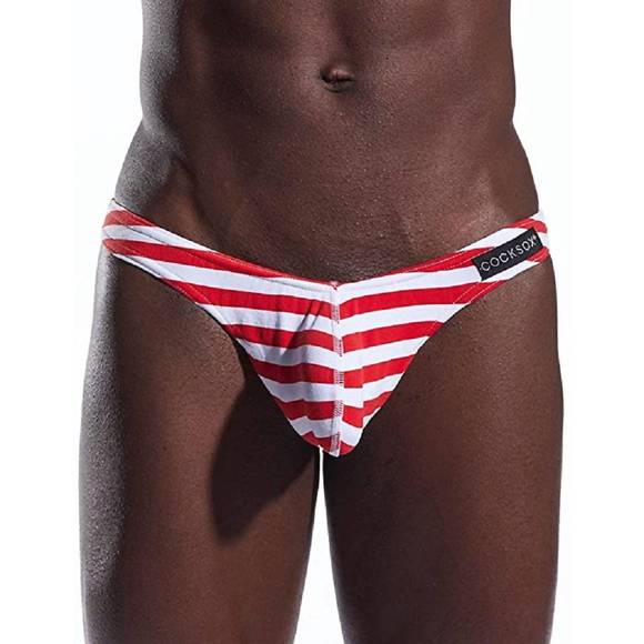 NEW COCKSOX men's thong underwear brief in liberty stripe - Picture 1 of 1